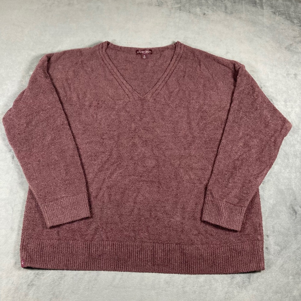 Barefoot Dreams CozyChic Lite V-Neck Sweater Womens 1X